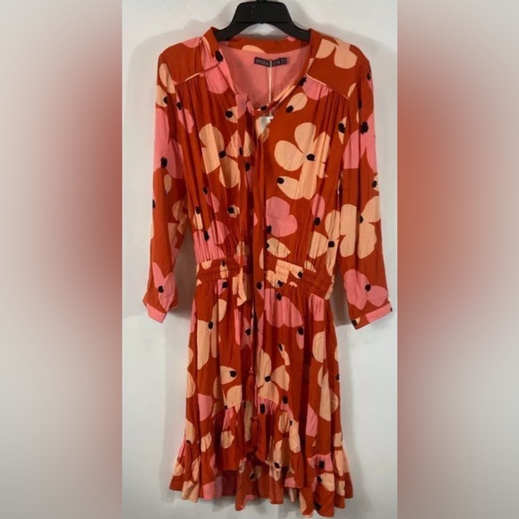 Mister Zimi Midi Dress Olivia Dress in Fire Bloom Floral Sise 6 New with tags - Picture 2 of 6